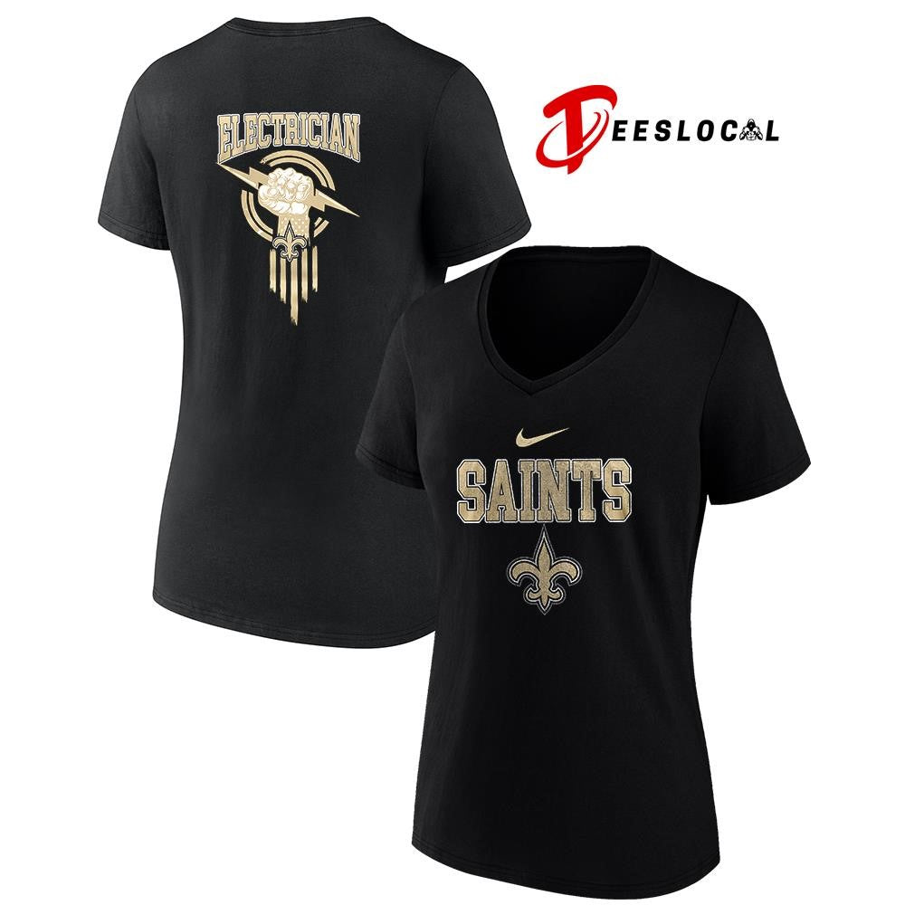 New Orleans Saints x Electrician logo shirt