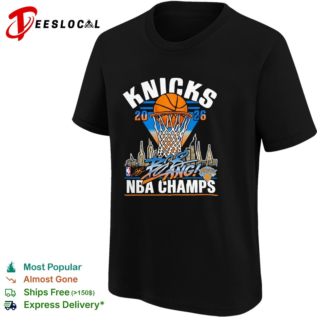 New York Knicks 2026 NBA Champs Bang New York City Basketball Players Shirt