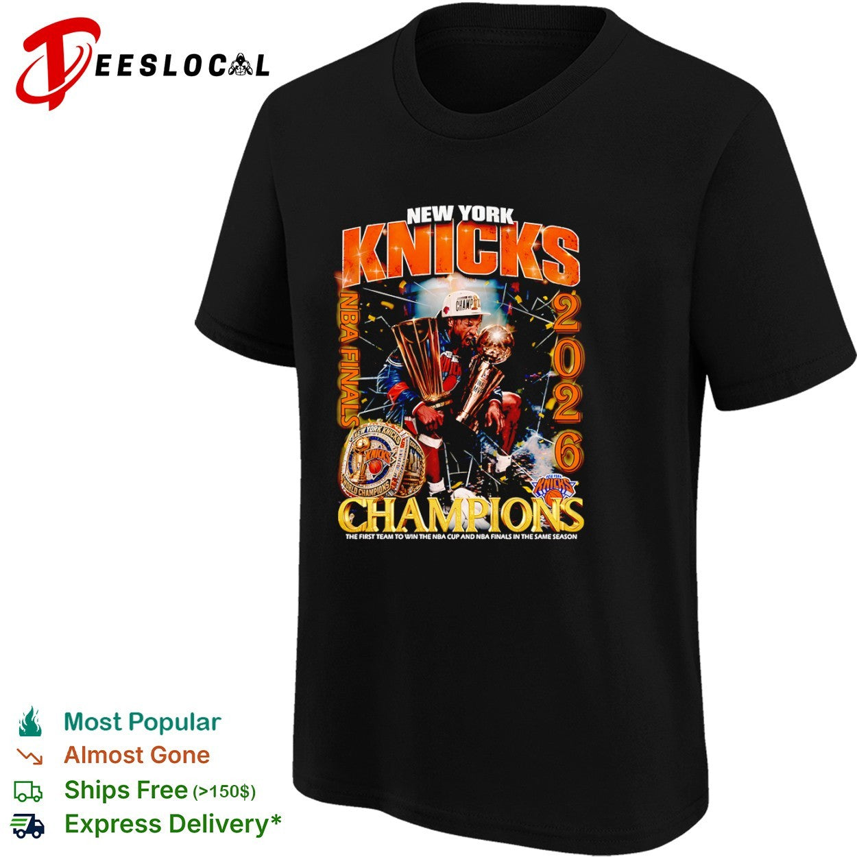 New York Knicks 2026 NBA Finals Champions First Team Win Cup shirt