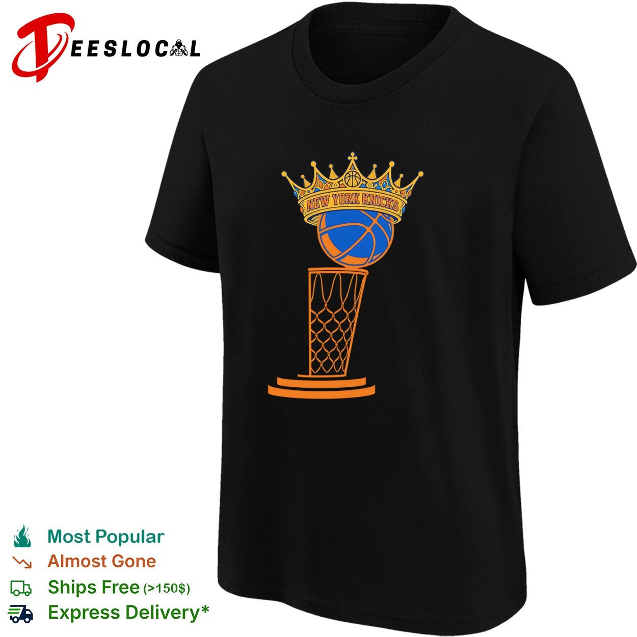 New York Knicks Basketball Crown Championship Trophy Celebration Team Logo shirt