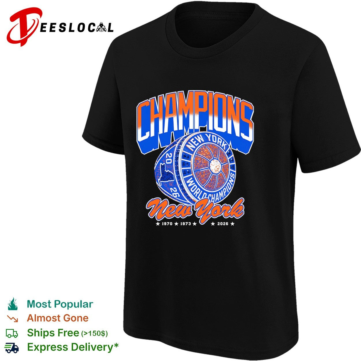 New York Knicks Champions 1970 1973 2026 World Champions New York basketball shirt