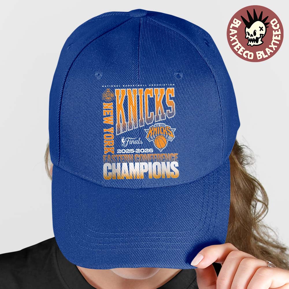 New York Knicks Fanatics 2026 NBA Eastern Conference Champions Blue Cap Hat Snapback