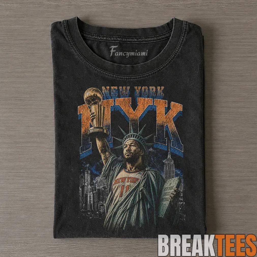 New York Knicks Jalen Brunson 2026 NBA Finals Liberty Statue Shirt
