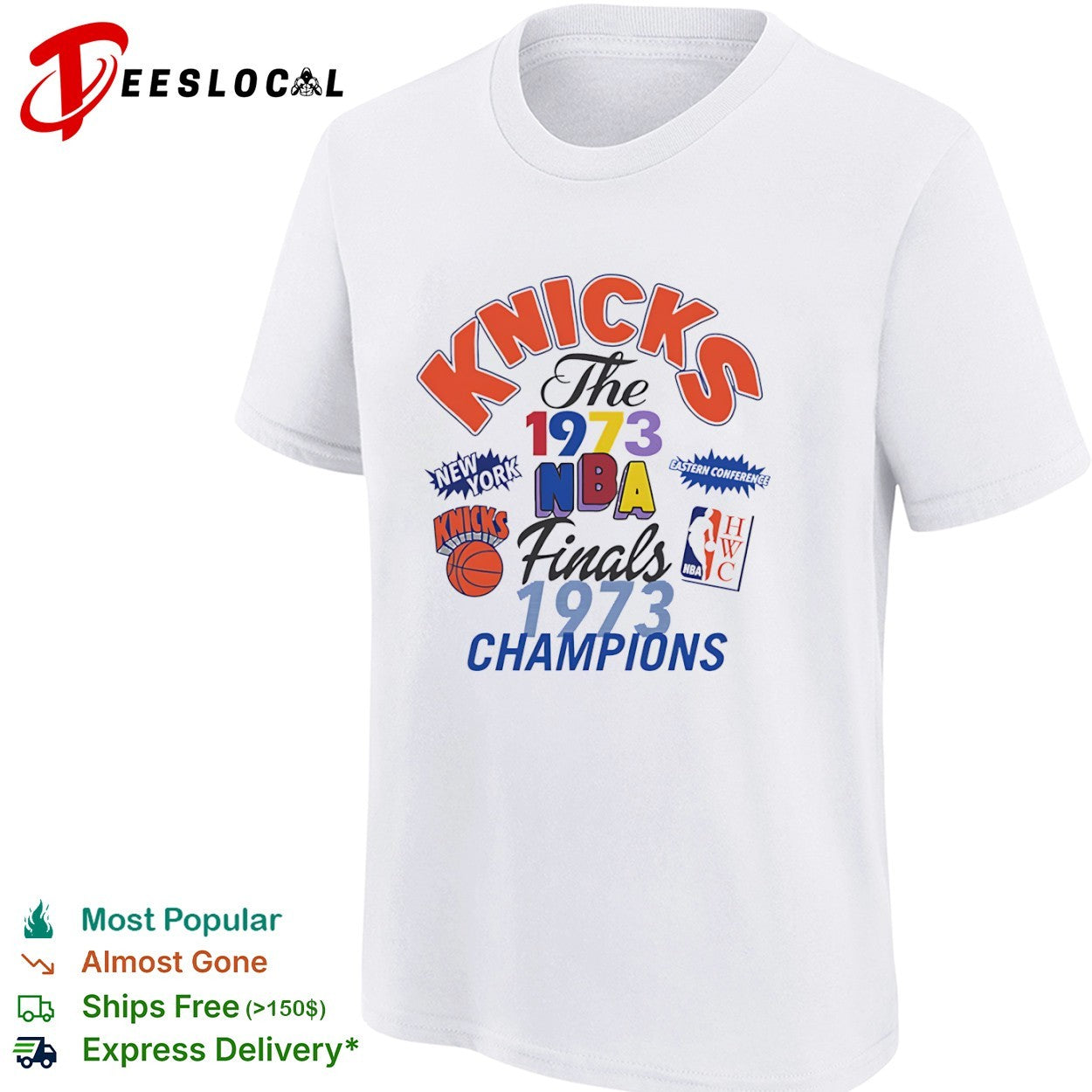 New York Knicks the 1973 NBA Finals champions basketball logo shirt