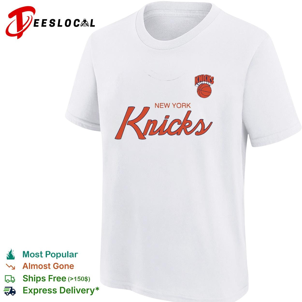 New York Knicks wordmark script badge shirt