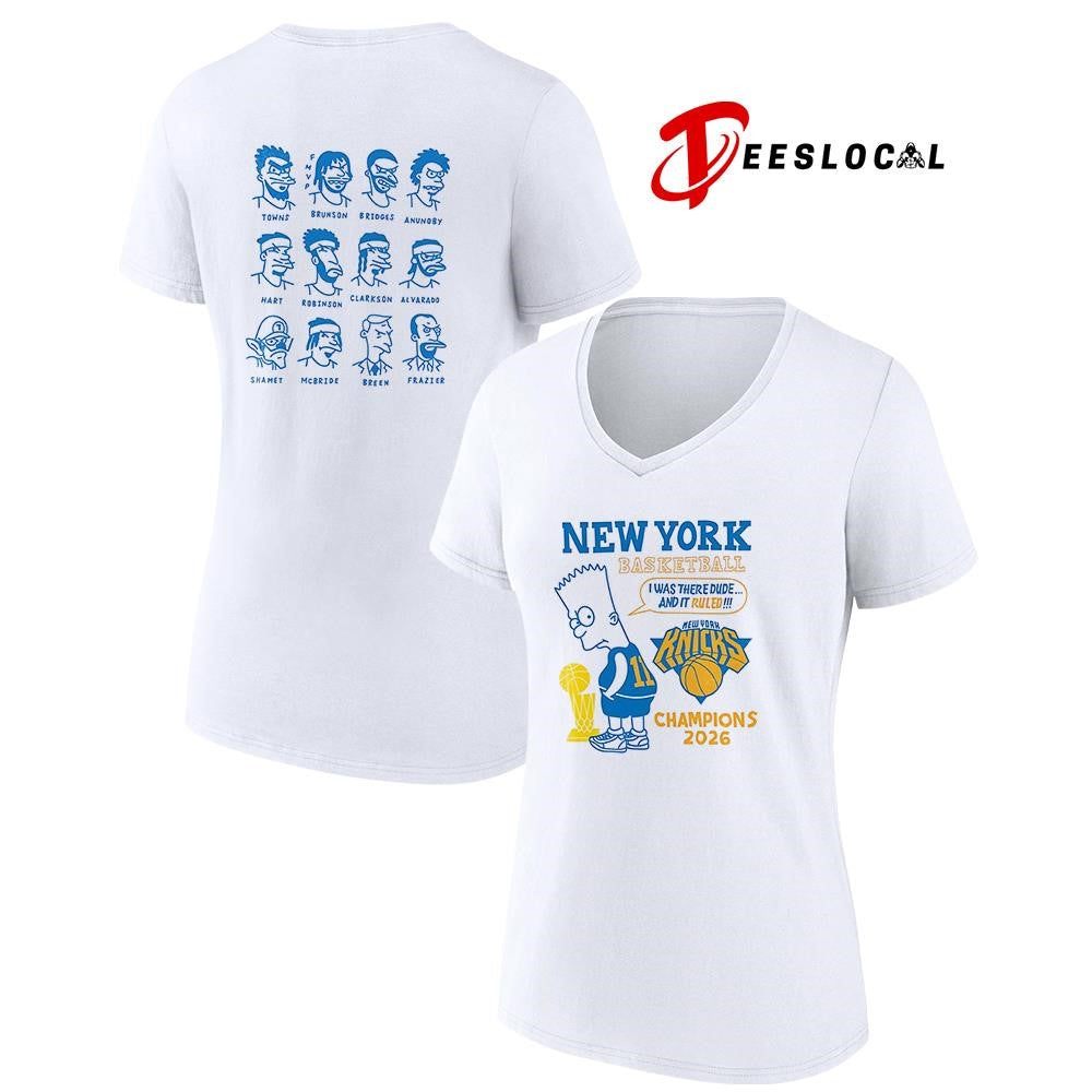 New York Knicks x The Simp Bart I was there dude and it ruled cartoon parody shirt