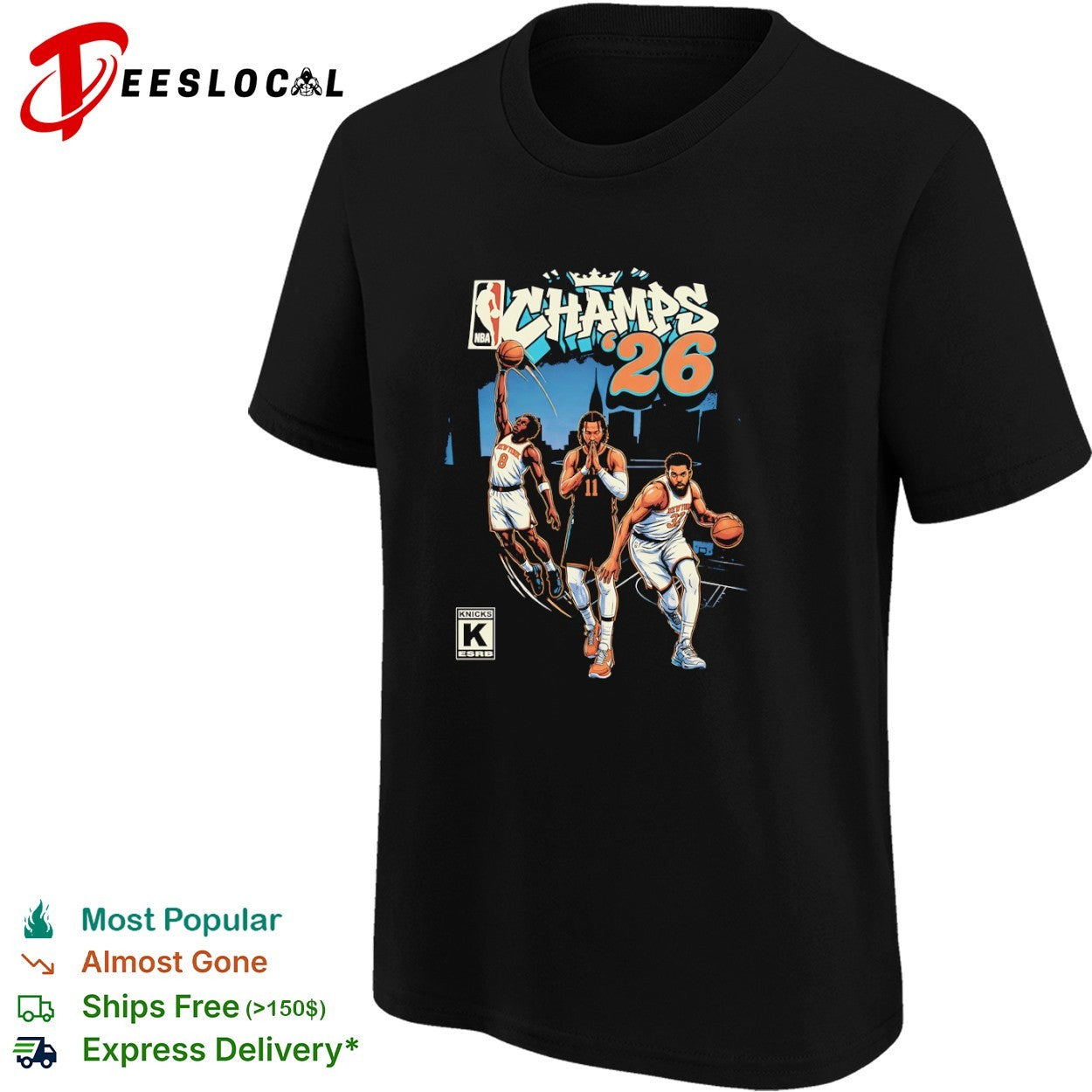 OG Anunoby Jalen Brunson Karl Anthony Towns New York Knicks NBA Champs 2026 shirt