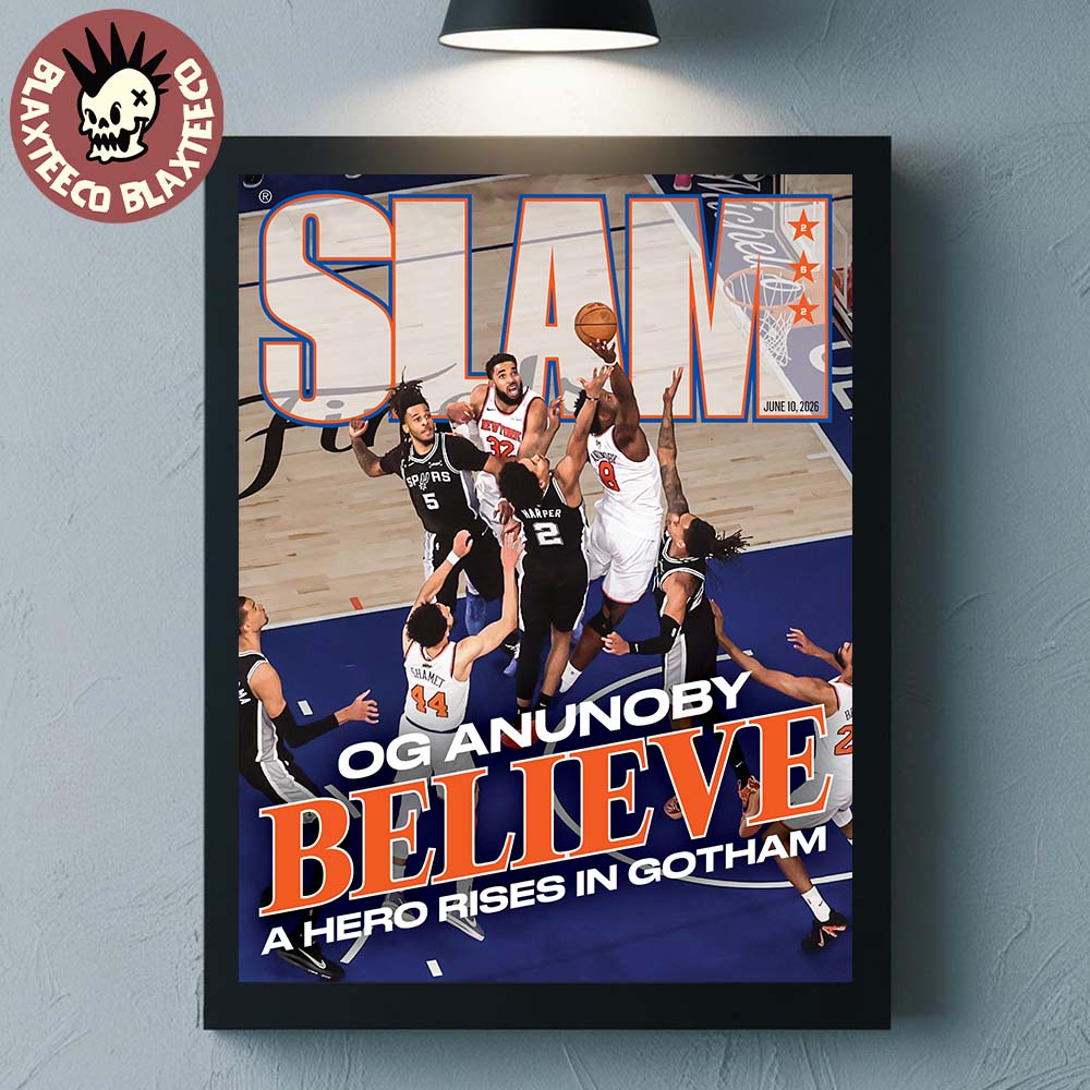 OG Anunoby New York Knicks 2026 SLAM 262 Cover Believe A Hero Rises In Gotham Home Decor Poster Canvas