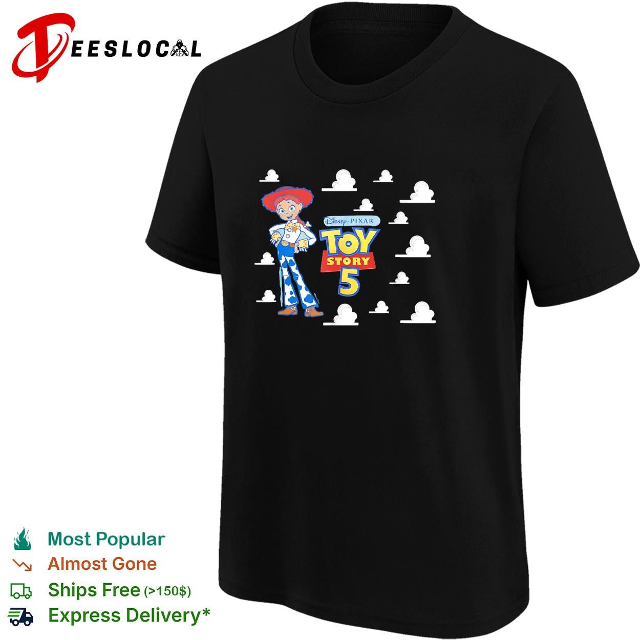 Disney Pixar Toy Story 5 Jessie cloud background poster shirt