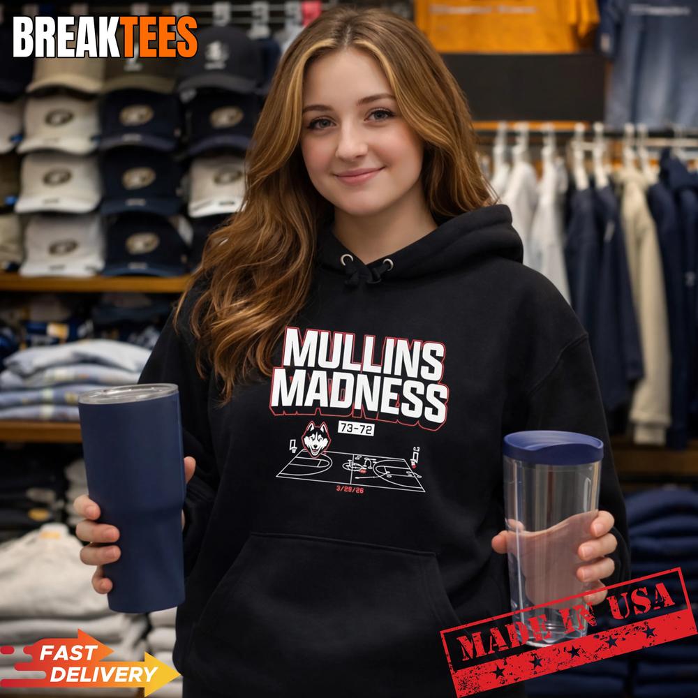 Offical UConn 73-72 Duke Braylon Mullins Madness Shot Diagram T-Shirt