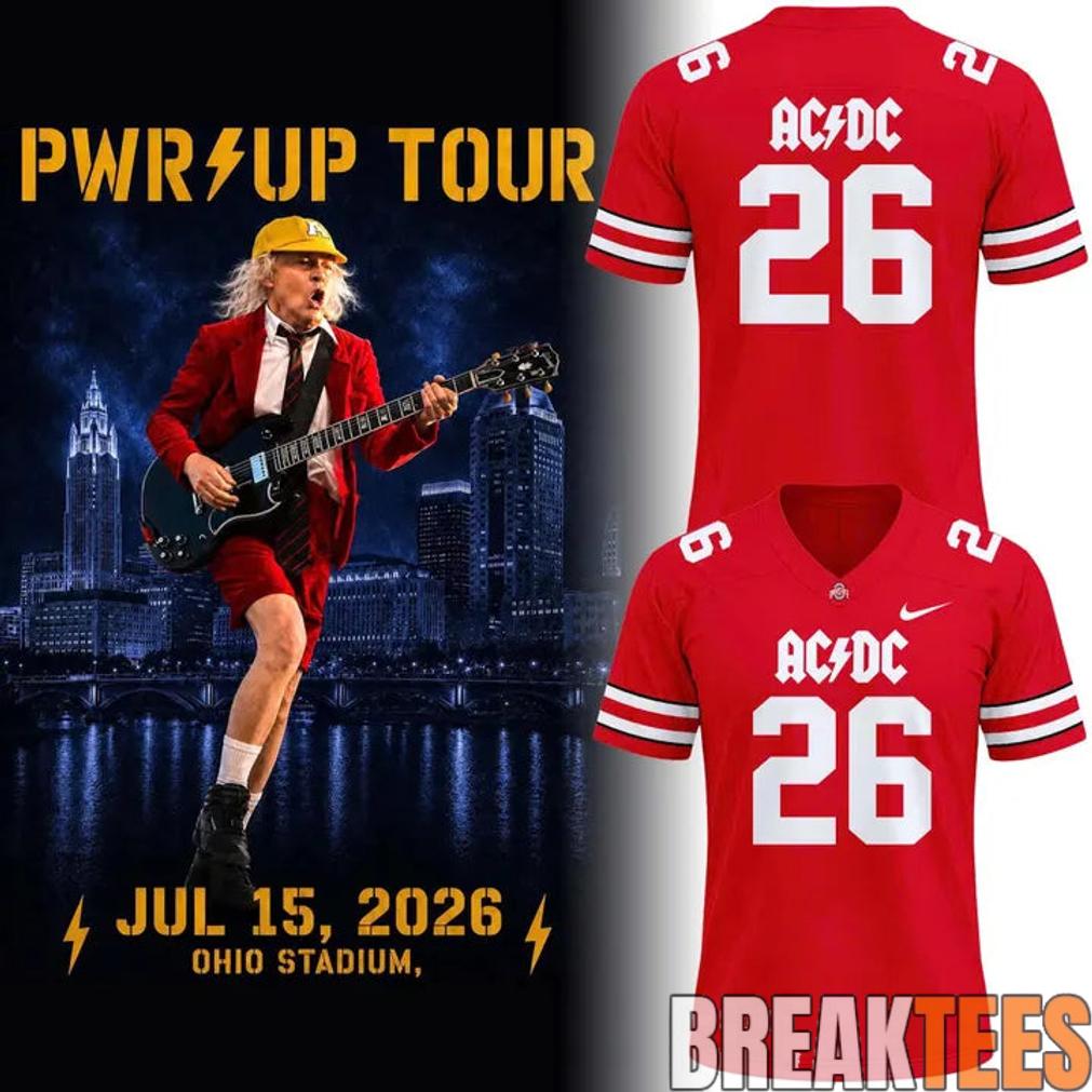 Ohio State Buckeyes ACDC 2026 Tour Limited Edition Football Jersey