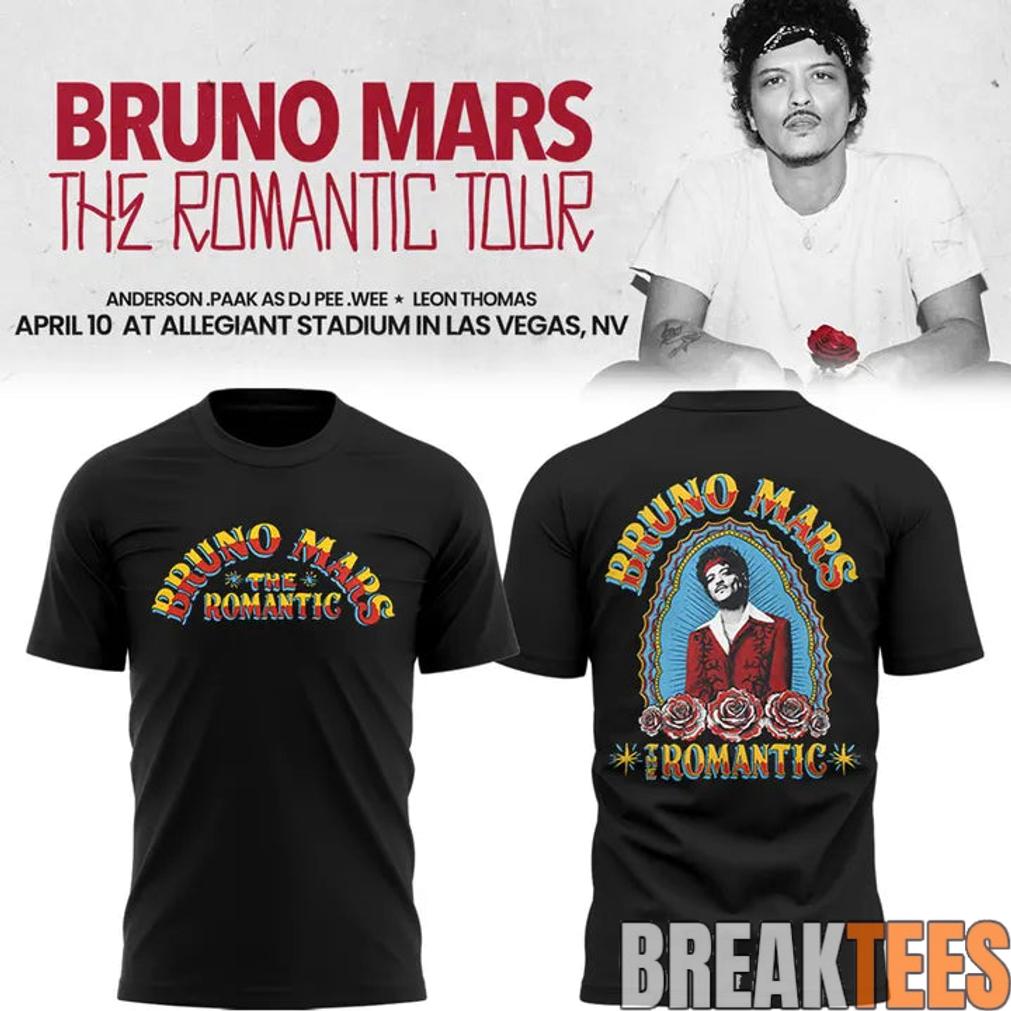 Ohio State Buckeyes x Bruno Mars The Romantic Tour 2026 3D Shirt