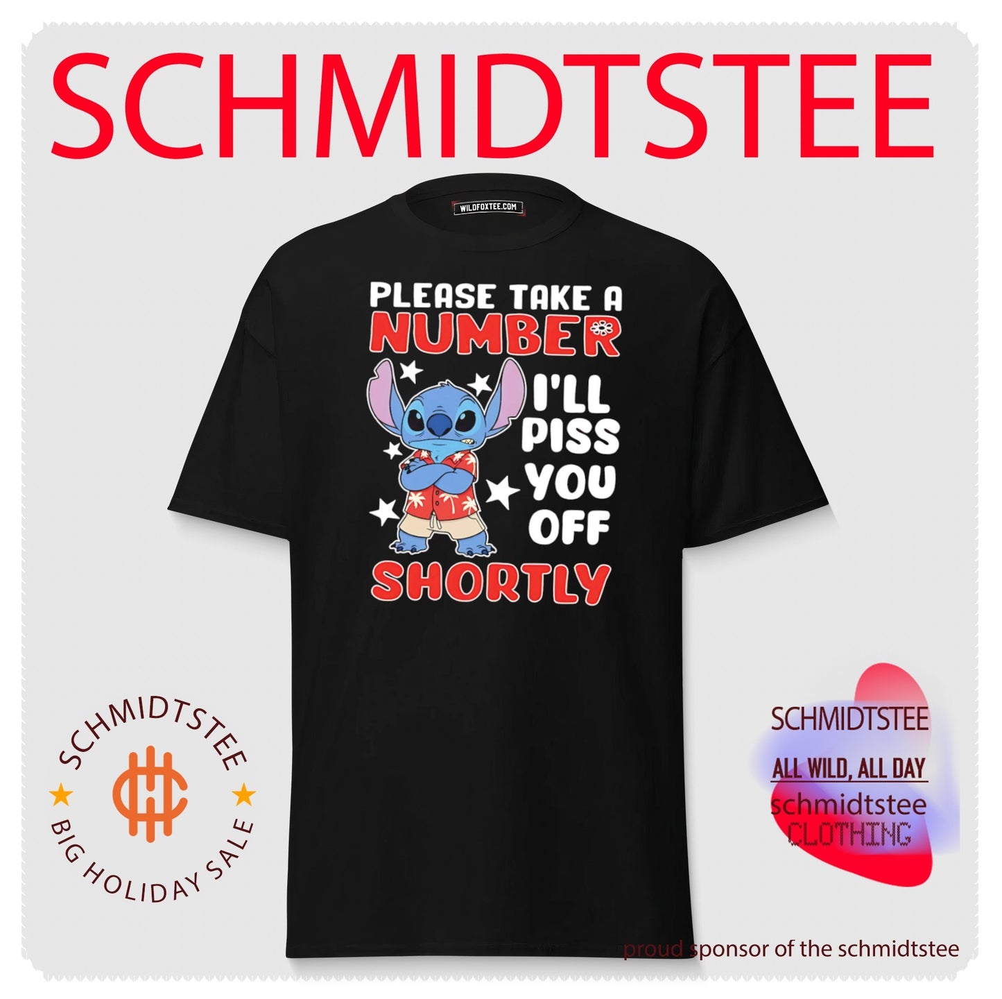 Please take a number I’ll piss you off shortly Stitch shirt