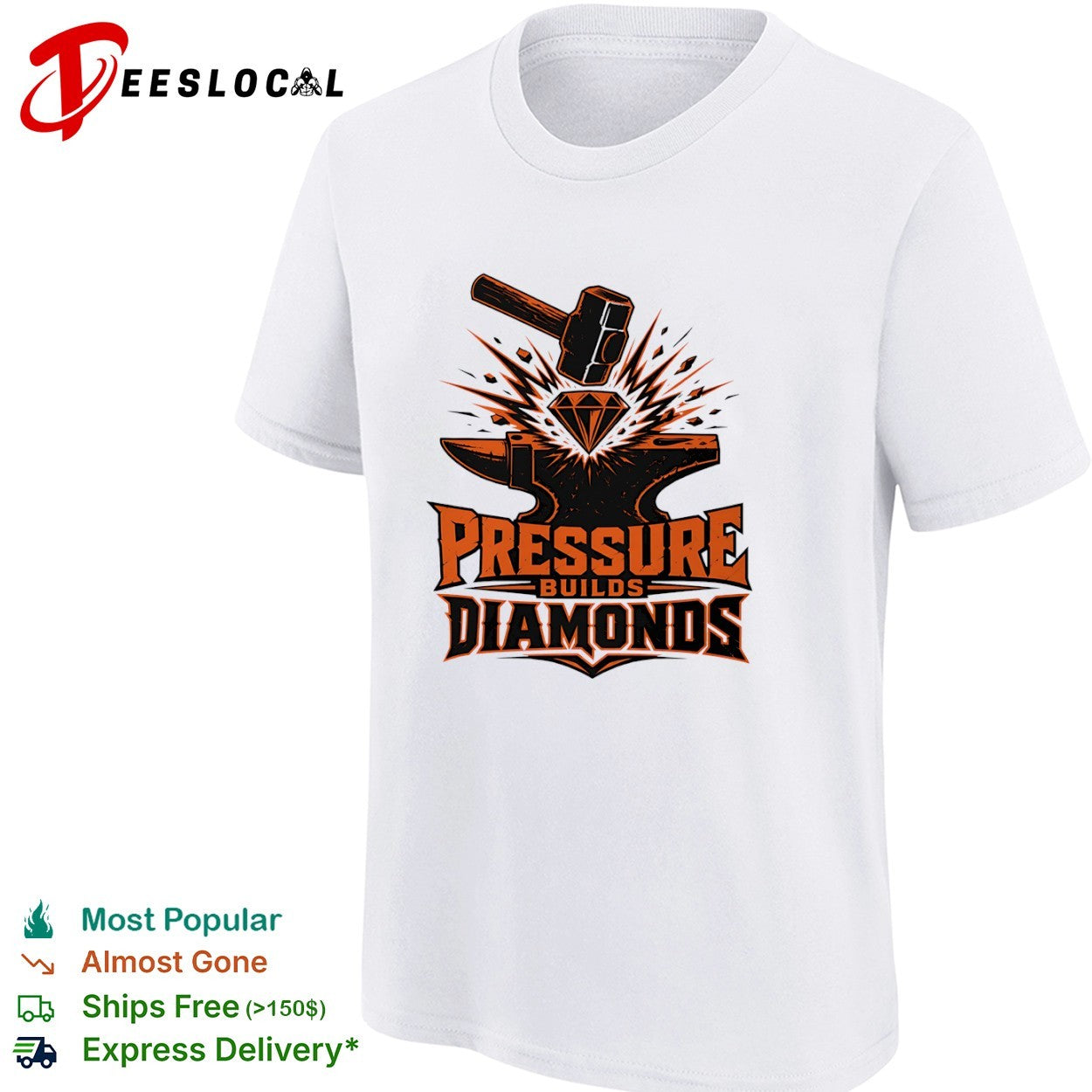 Pressure builds diamonds anvil and hammer shirt