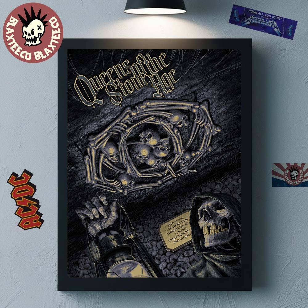 Queens Of The Stone Age Copenhagen Denmark 2025 Event Poster At DR Koncerthuset Koncertsalen On October 24 2025 Home Decor Poster Canvas