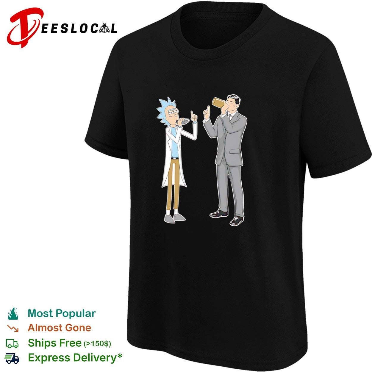 Rick Sanchez from Rick and Morty and Sterling Archer from Archer Crossover shirt