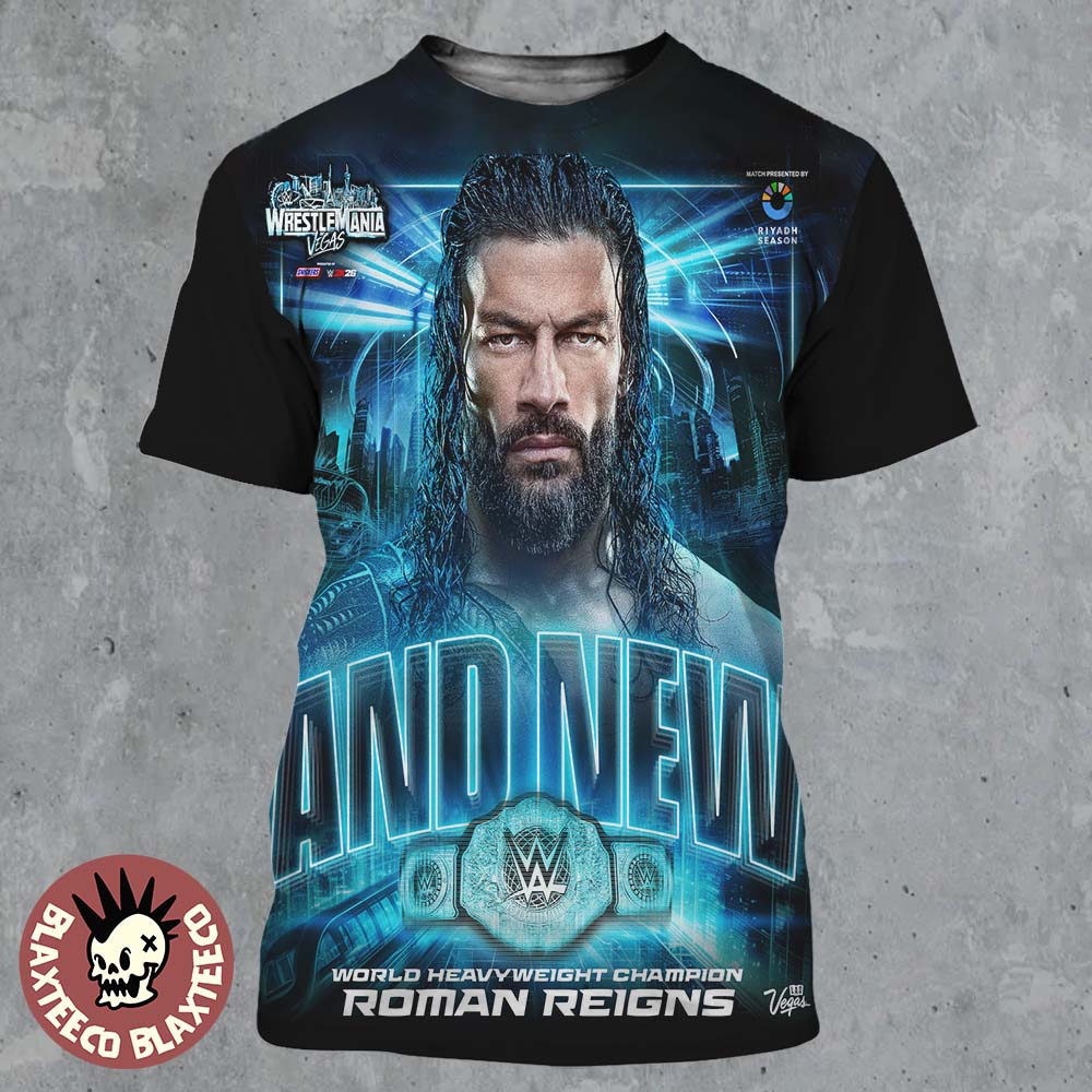Roman Reigns New WWE World Heavyweight Champion WWE Wrestlemania 42 Vegas All Over Print Shirt