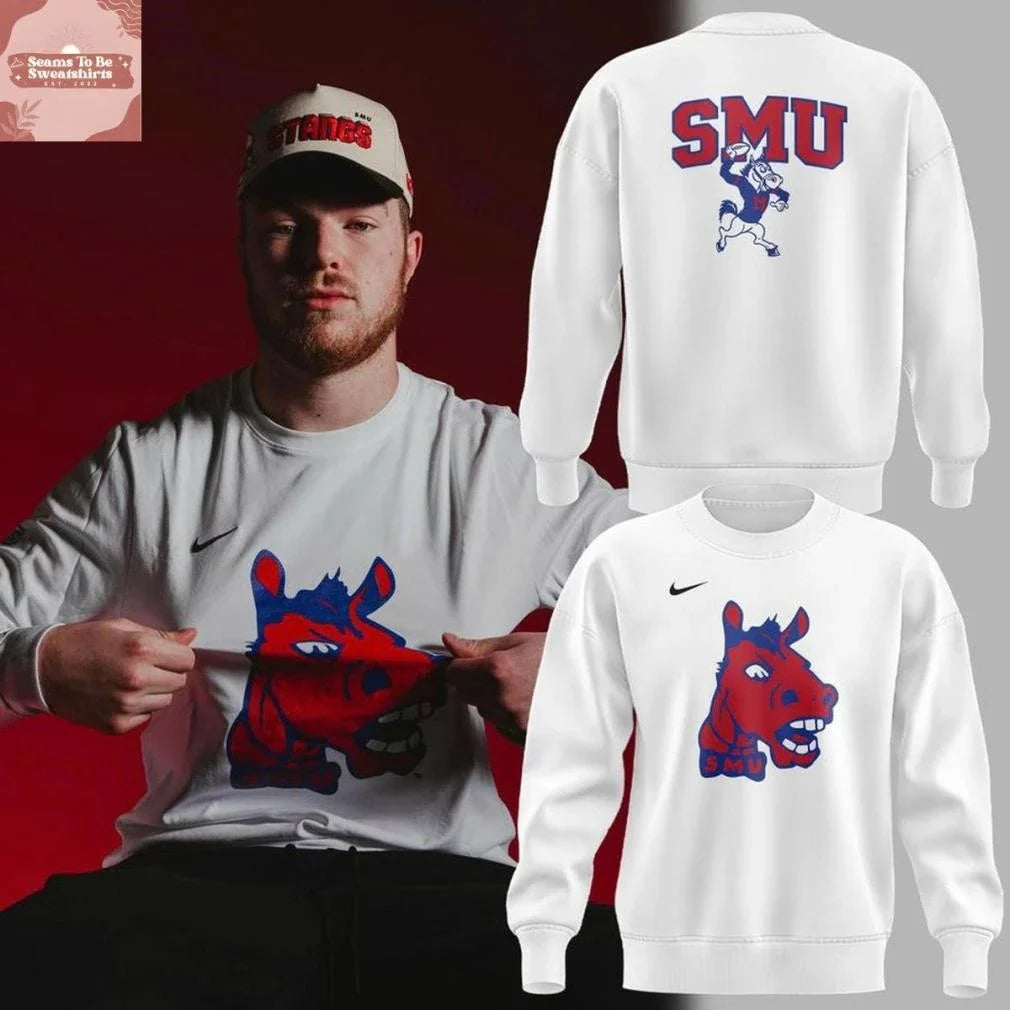 SMU Mustangs 2026 Throwback Mascot Shirt