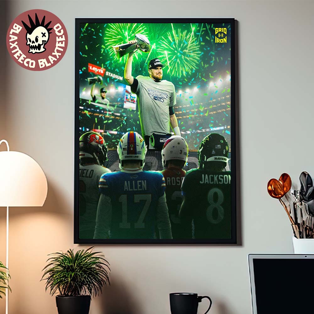Sam Darnold First QB From His Stacked Draft Class To Win The Super Bowl 2026 Super Bowl LX Champions Poster Canvas