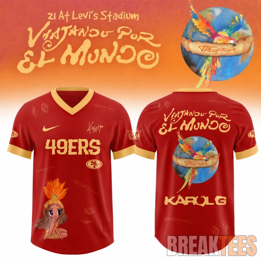 San Francisco 49ers Karol G Viajando Por El Mundo Tropitour 2026 Football Jersey