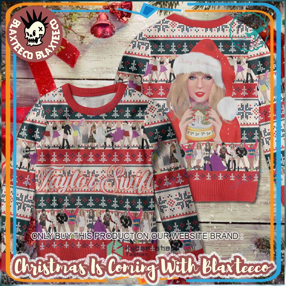 Santa Taylor Swift Xmas Gifts For Swifties Ugly Christmas Sweater