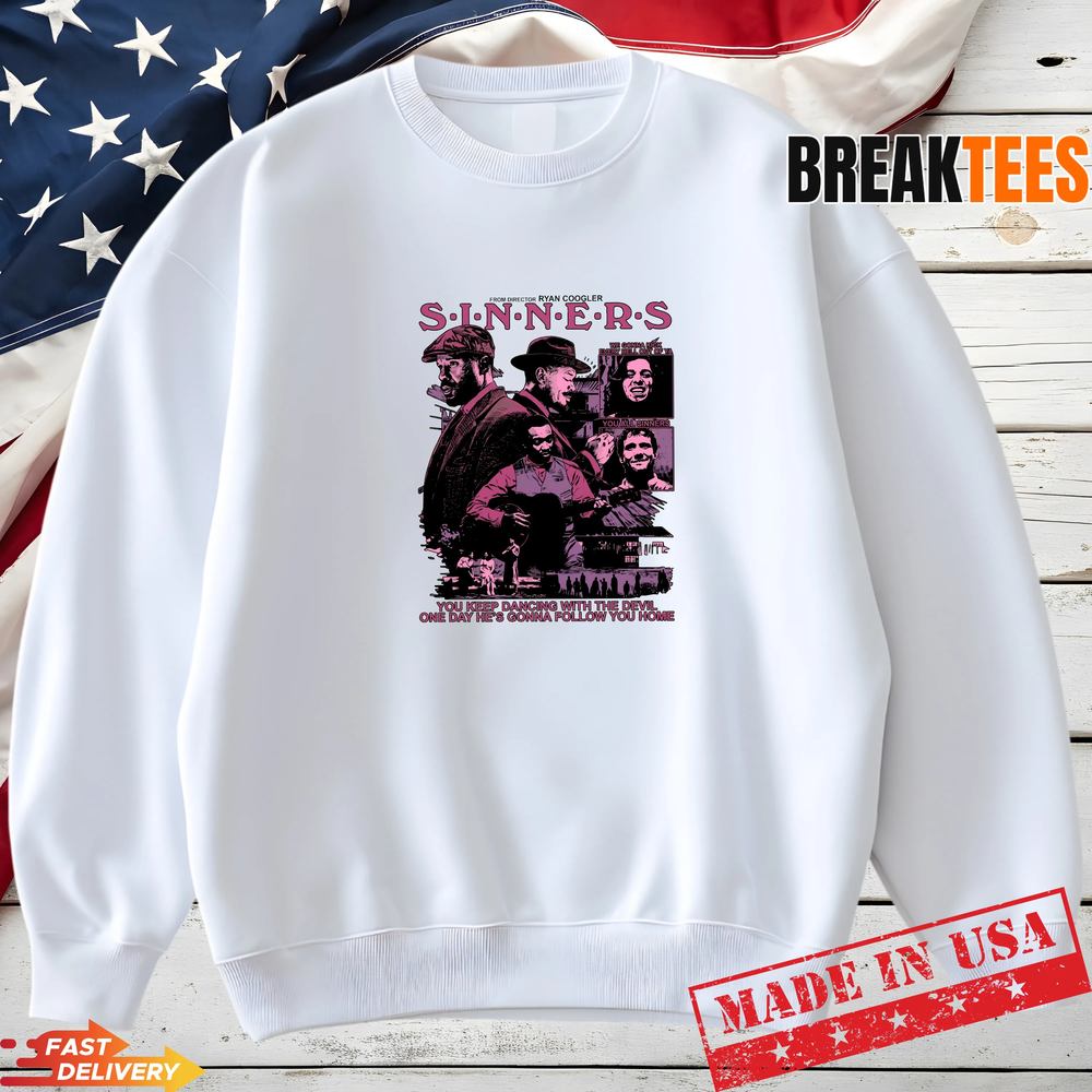 Sinners Movie Graphic T-Shirt – Michael B. Jordan Ryan Coogler Film Fan Tee