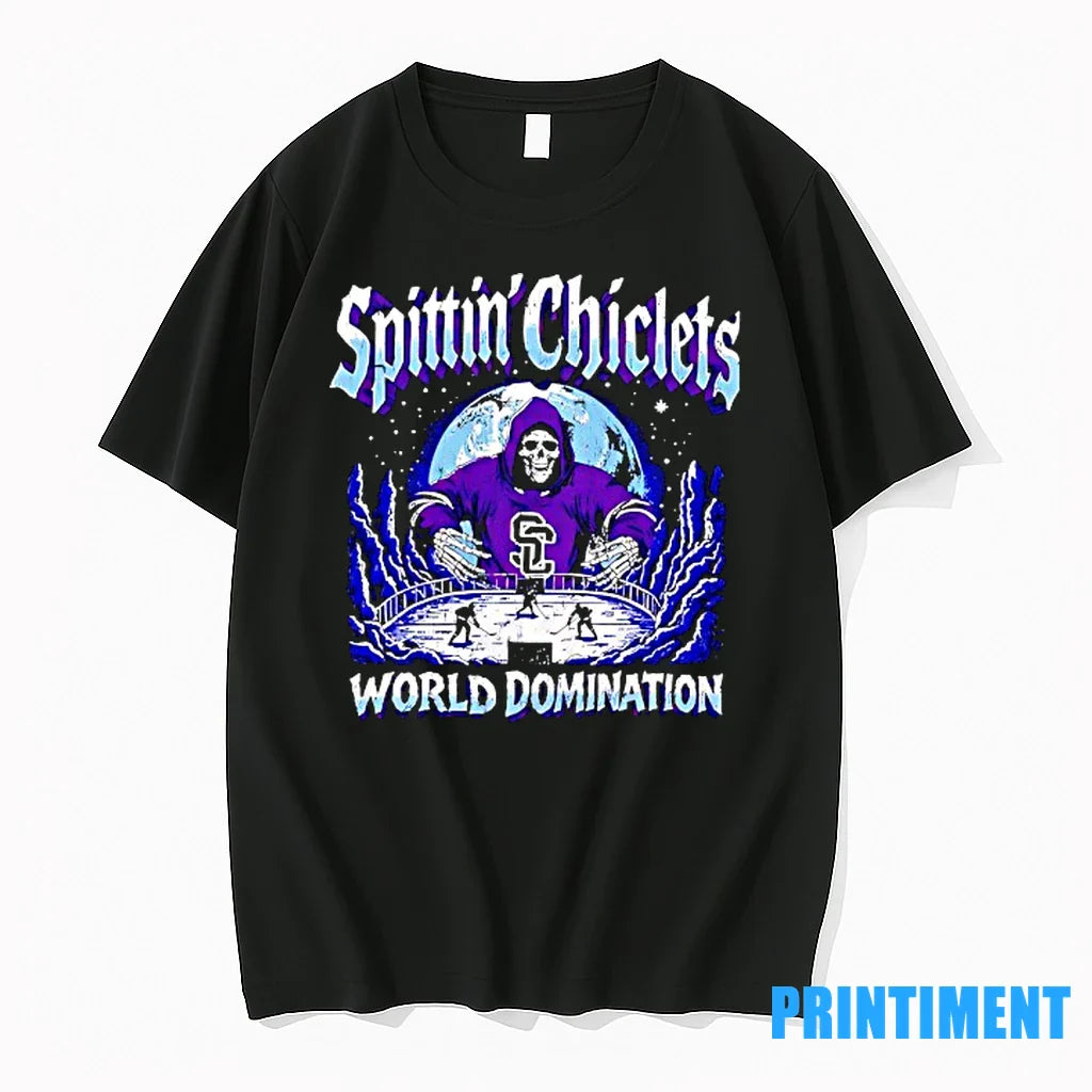 Skeleton Spittin Chiclets World Domination Tshirts Sweater