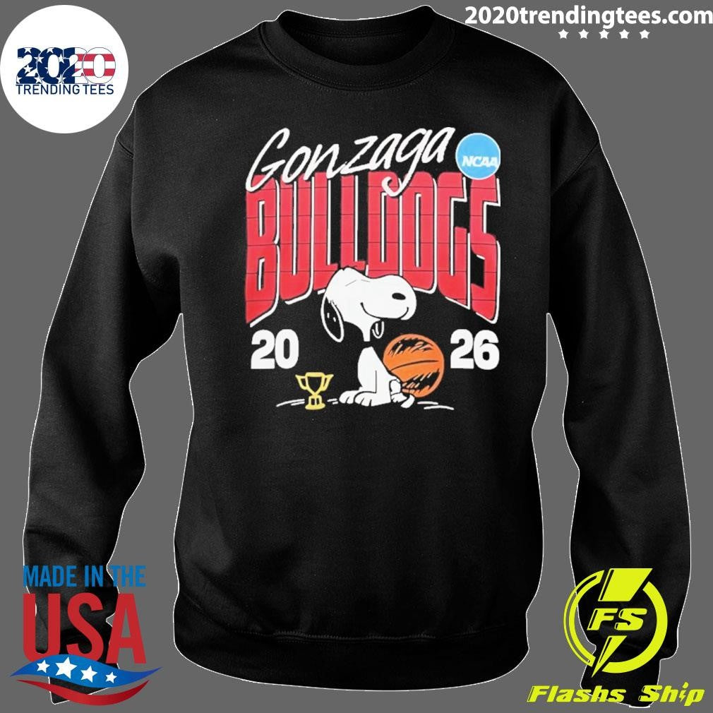 Snoopy X Gonzaga Bulldogs Basketball 2026 Ncaa March Madness Shirt