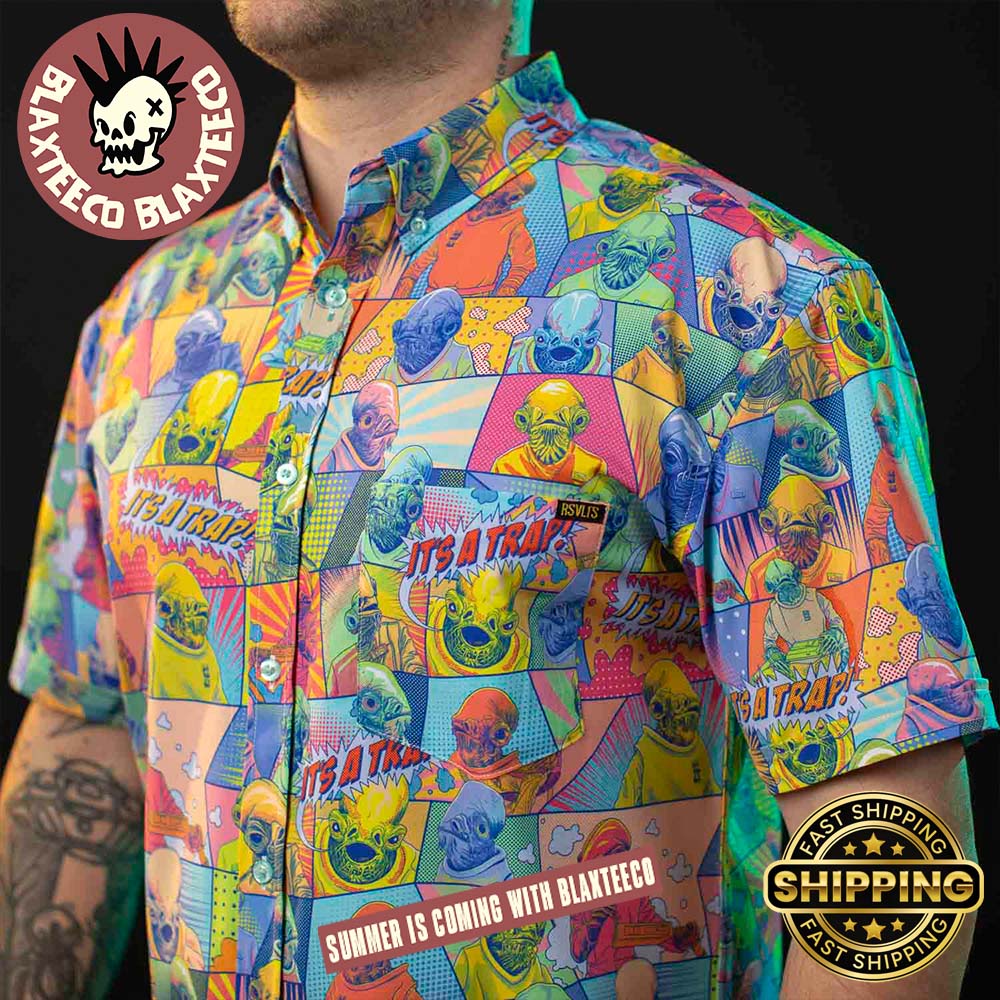 Star Wars RSVLTS It’s A Trap Button Short Sleeve Summer Hawaiian Shirt