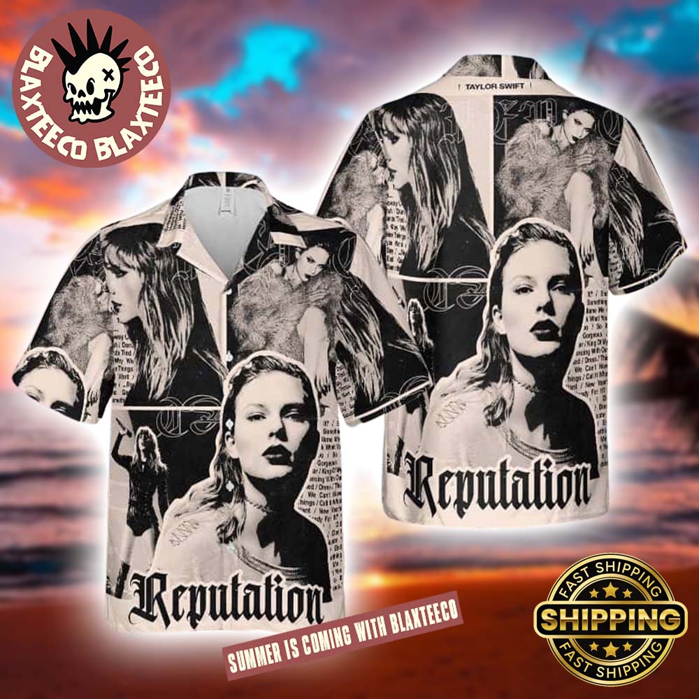 Taylor Swift Reputation Retro Style Newspaper Summer 2026 Hawaiian Shirt