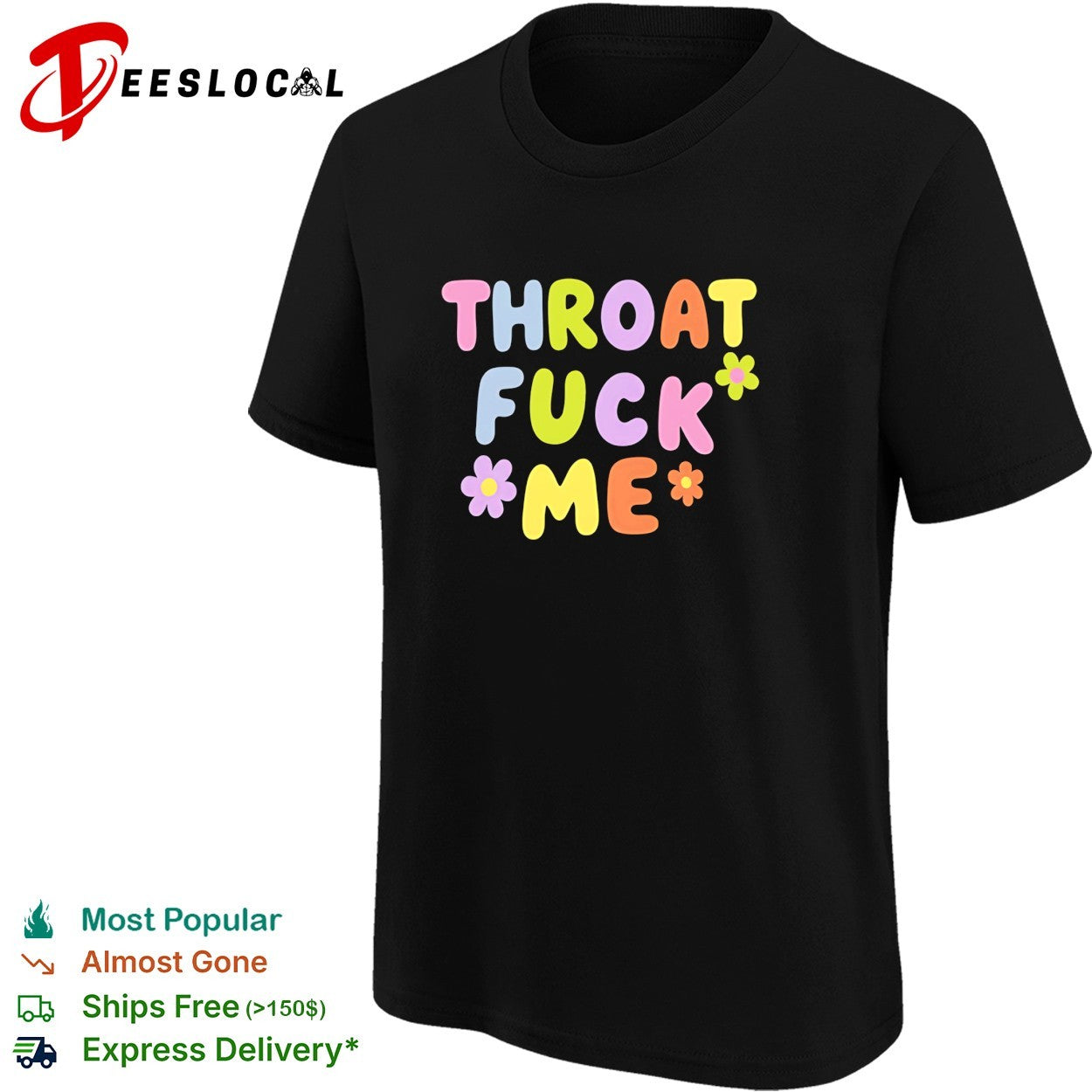 Throat fuck me floral vintage shirt