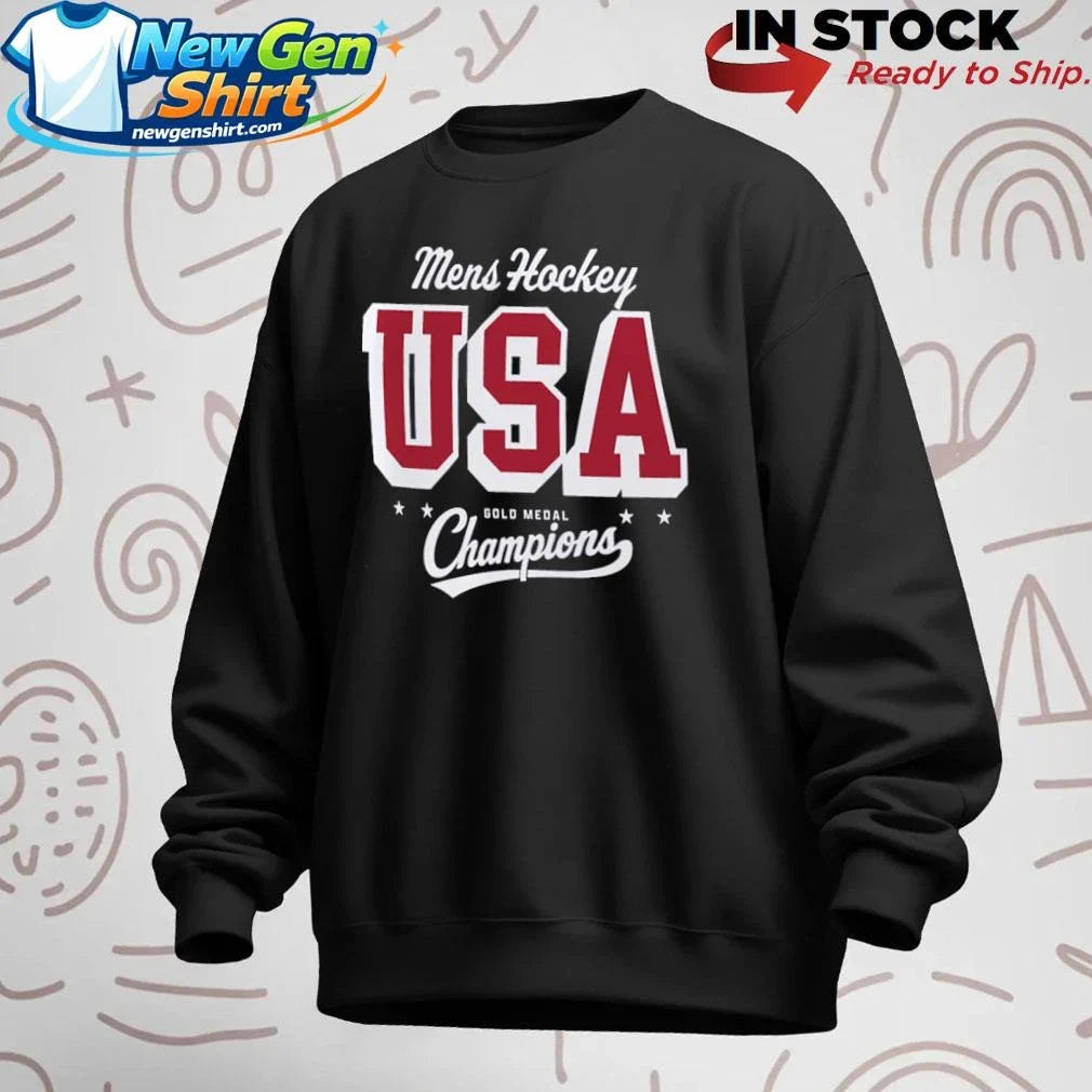 US Hockey 2026 Winter Olympics Gold Medal Champions Gold Standard Shirt