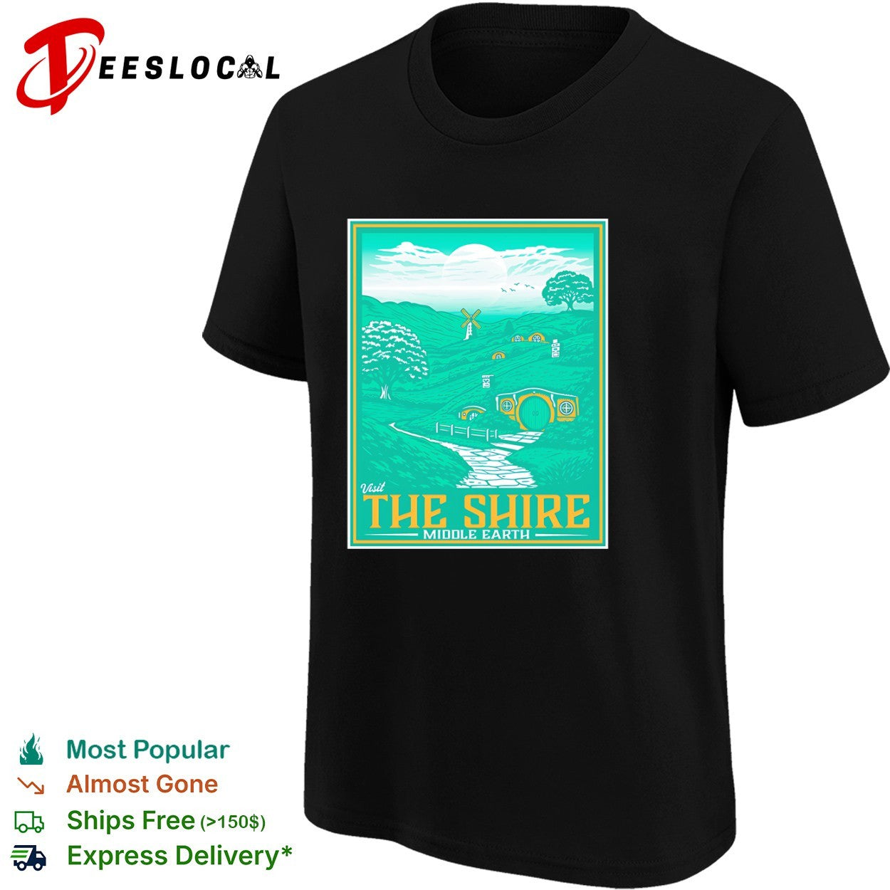 Visit The Shire Middle Earth Lord of the Rings Hobbiton Landscape Fantasy shirt