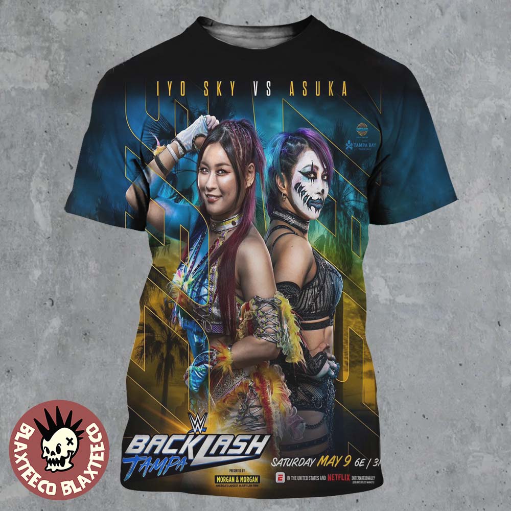 WWE Backlash Tampa 2026 Iyo Sky Vs Asuka Match Card All Over Print Shirt