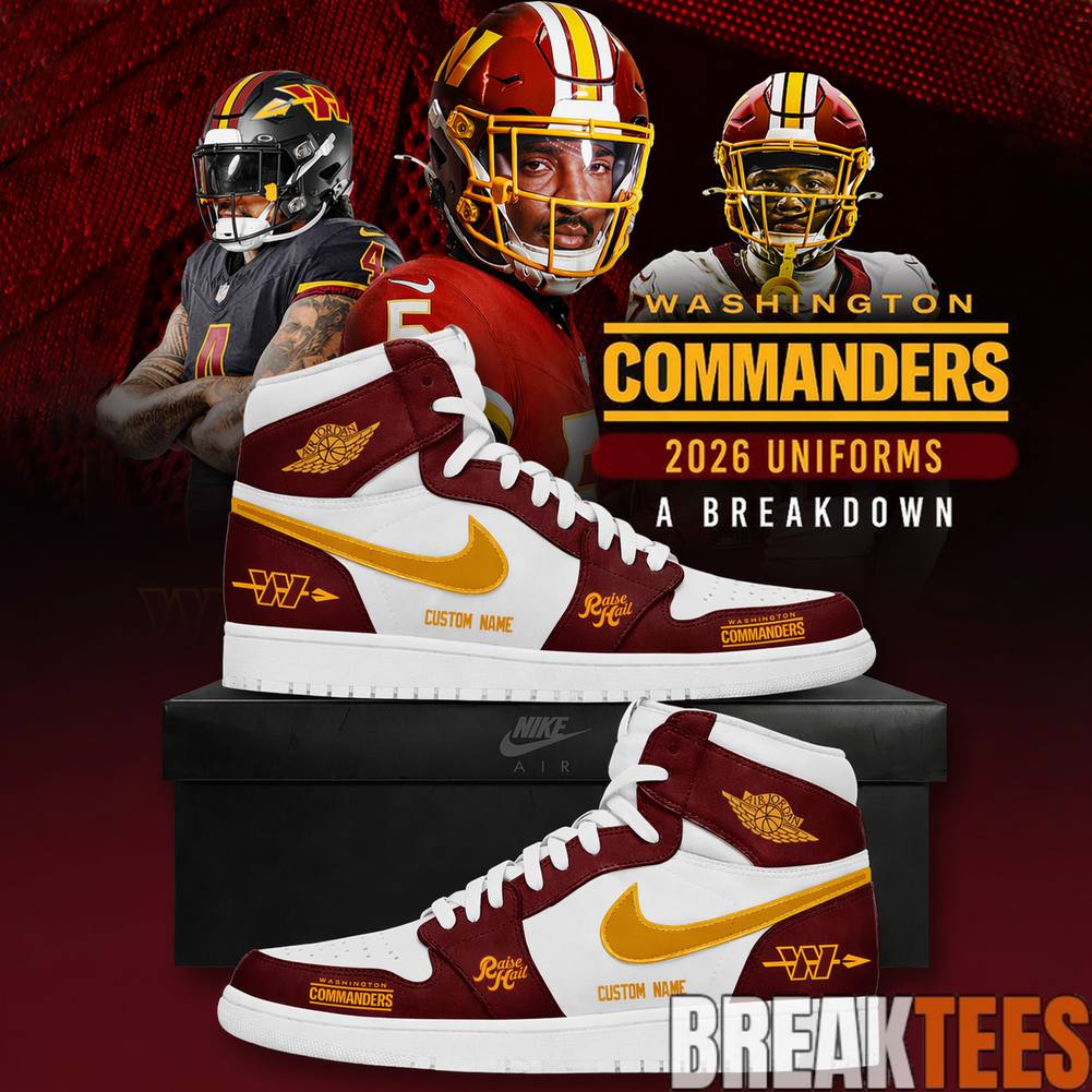 Washington Commanders Raise Hail Custom Air Jordan 1 Sneaker