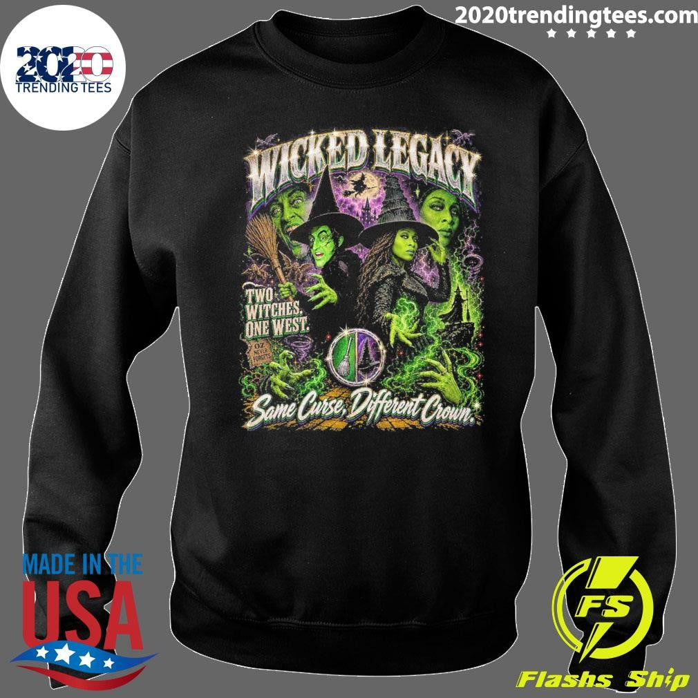 Wicked and Wizard of Oz Mashup, Two Witches Elphaba Tee Shirt