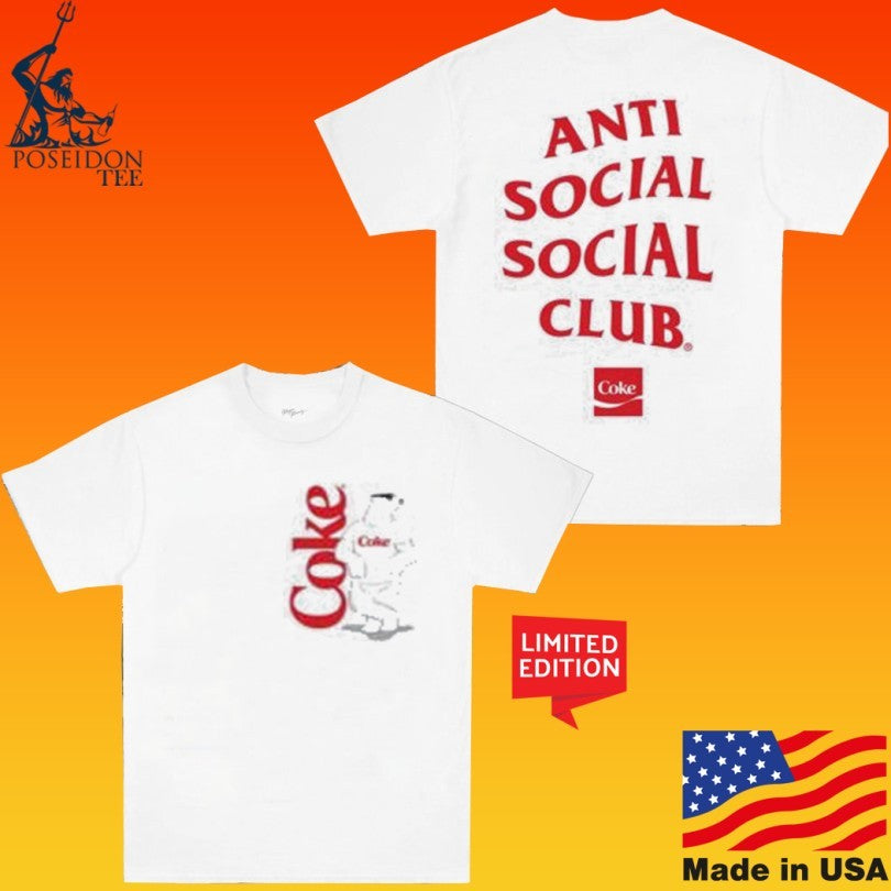 Antisocialsocialclub Assc Coca-cola Polar Bear Coke T-shirt