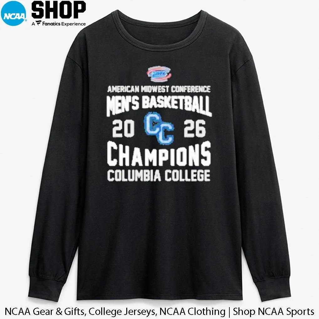 Columbia College 2026 American Midwest Conference Men’s Basketball Champions T-Shirt