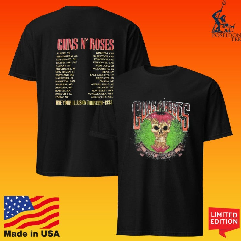 Guns N Roses Bad Apple Use Your Illusion Tour 1991 1993 T-shirt