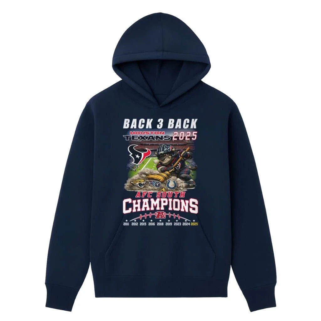 Houston Texans 2025 AFC South Champions Back-3-Back Shirt