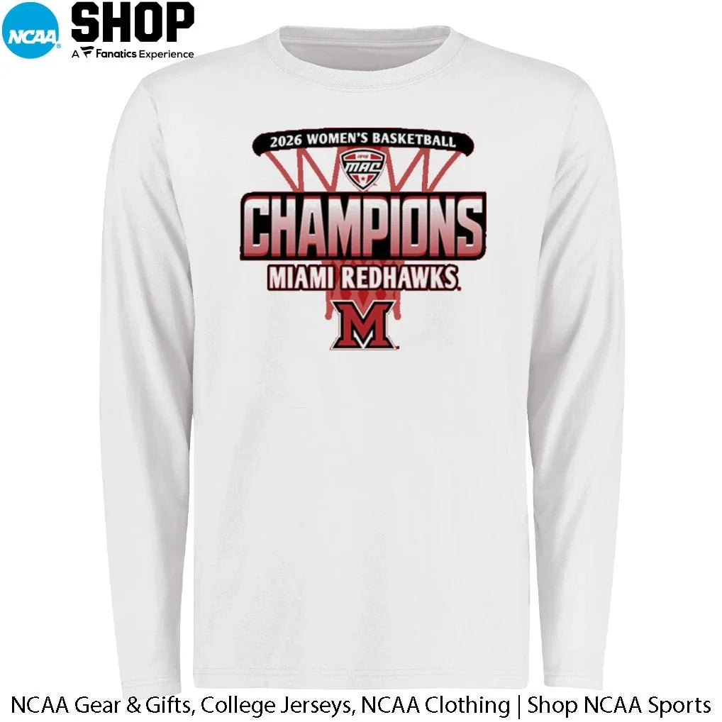 Miami RedHawks 2026 MAC Women’s Basketball Regular Season Champions T-Shirt