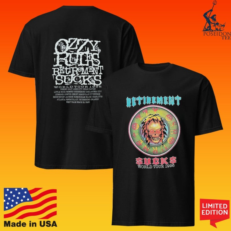 Ozzy Osbourne Retirement Sucks World Tour 1996 T-shirt