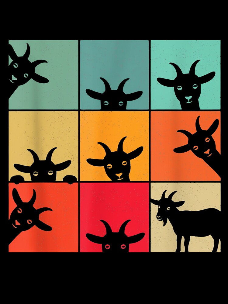Goats Peeking Farm Animal Lover by salmzouriart