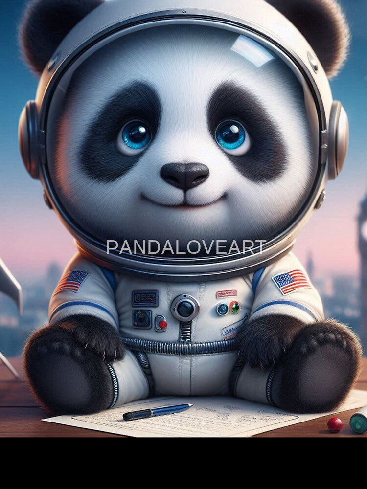 Astronaut Panda 1 by PANDALOVEART