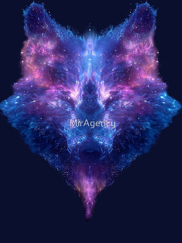 Cosmic Galaxy Wolf – Nebula Space Wolf Head by MirAgency