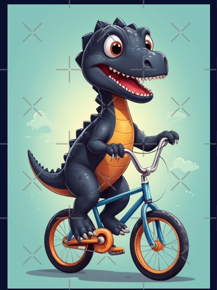 black Dino on bike by KIDS-PRINTS