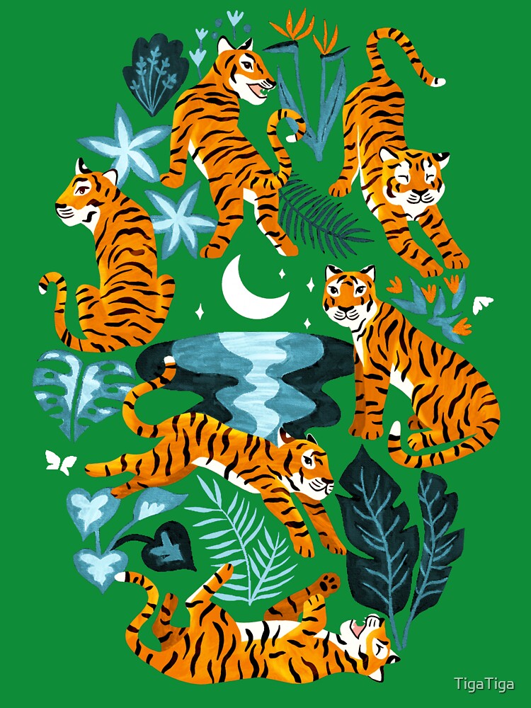 Year of the Water Tiger - Orange & Turquoise by TigaTiga