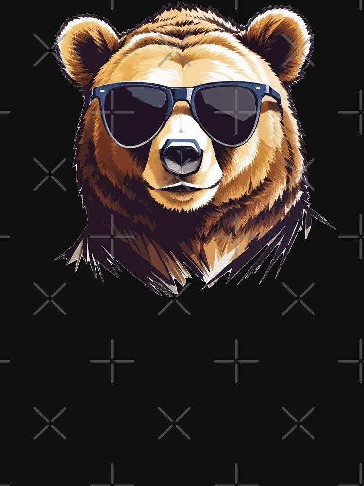 Cool Bear with sunglasses by Bear Cave Designs