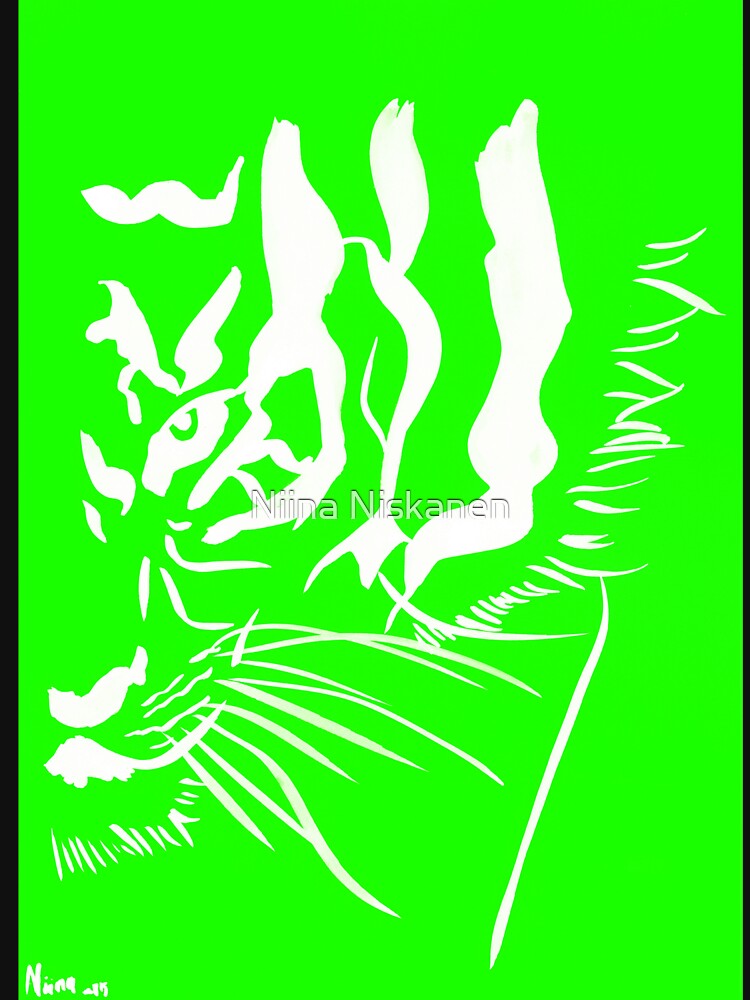 Eye of the Tiger - Green and White by Niina Niskanen