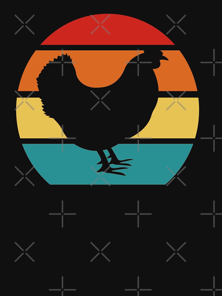 Chicken Lover Gifts Funny Farmer Retro Vintage Farm Animals T-Shirt by MOHAMED El AYADI